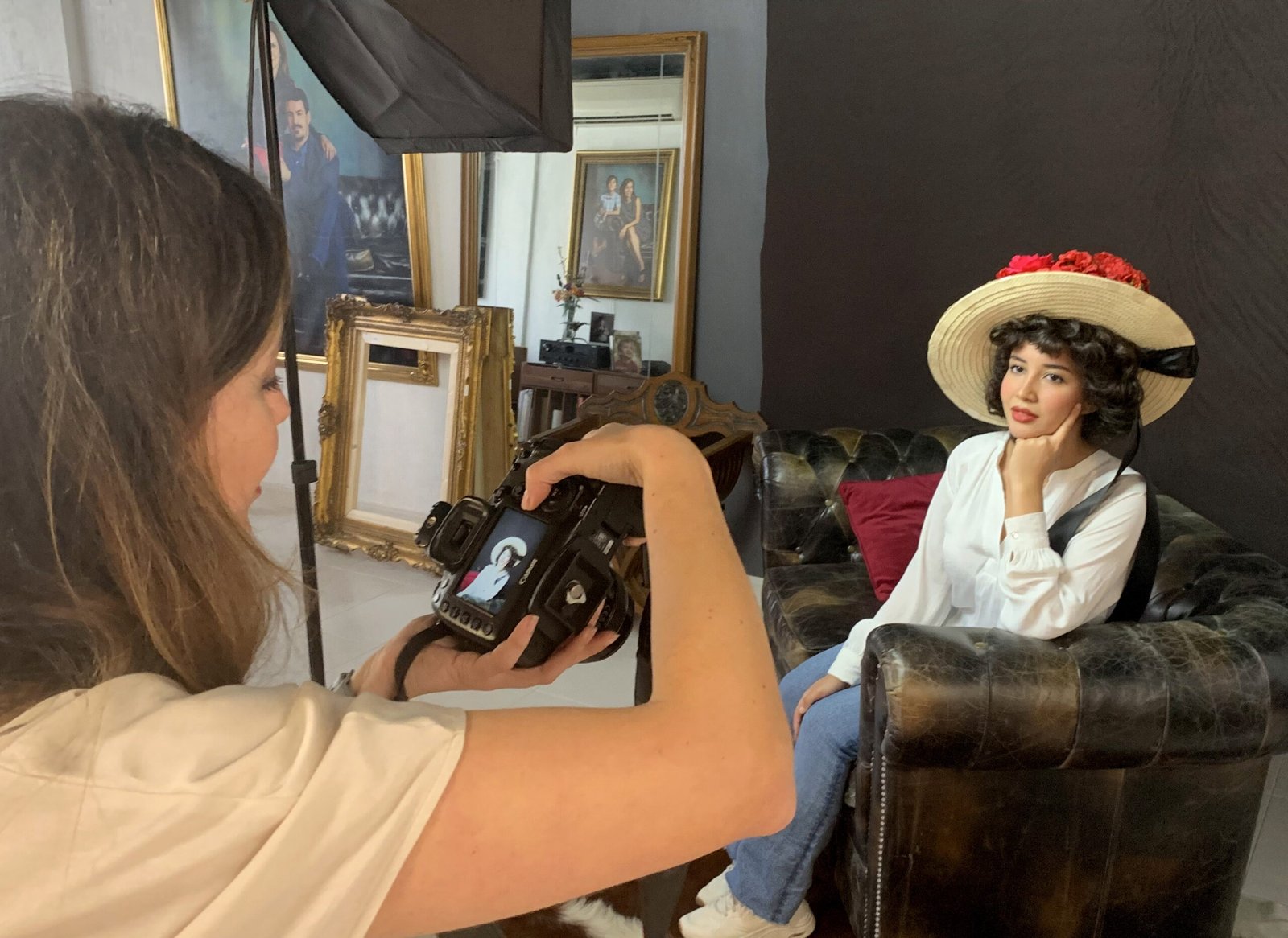 Embarcalina durante la sesión fotográfica para Humanidad
