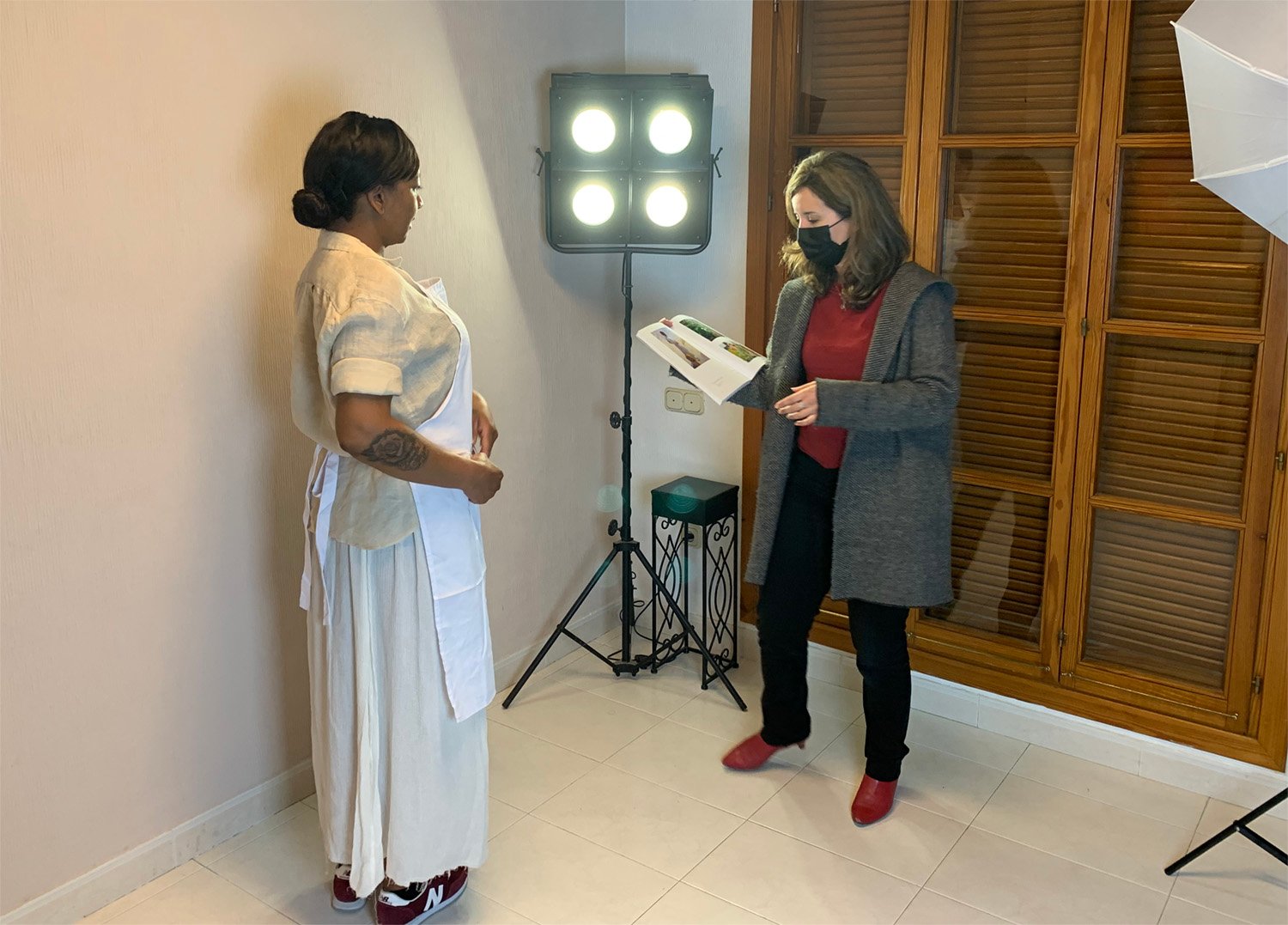 Lenis durante la sesión fotográfica de Fuerza
